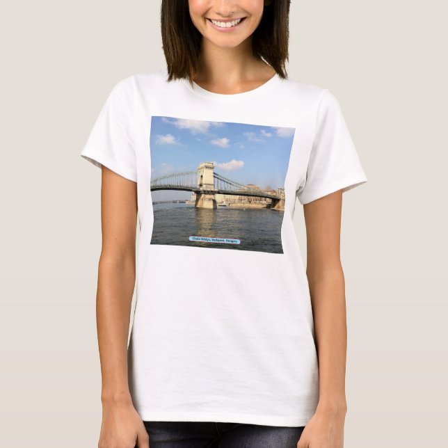 Camiseta Puente de cadena, Budapest, Hungría (Anverso)