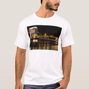 Camiseta Puente de cadena con el Castillo Buda Hungría Buda