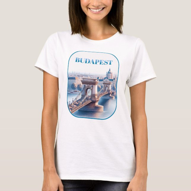 Camiseta Puente de Cadena Széchenyi de Budapest (Anverso)