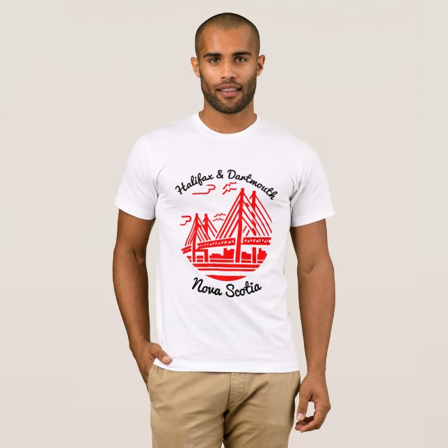 Camiseta Puente de camisas de Halifax y Dartmouth Nueva Esc (Anverso completo)
