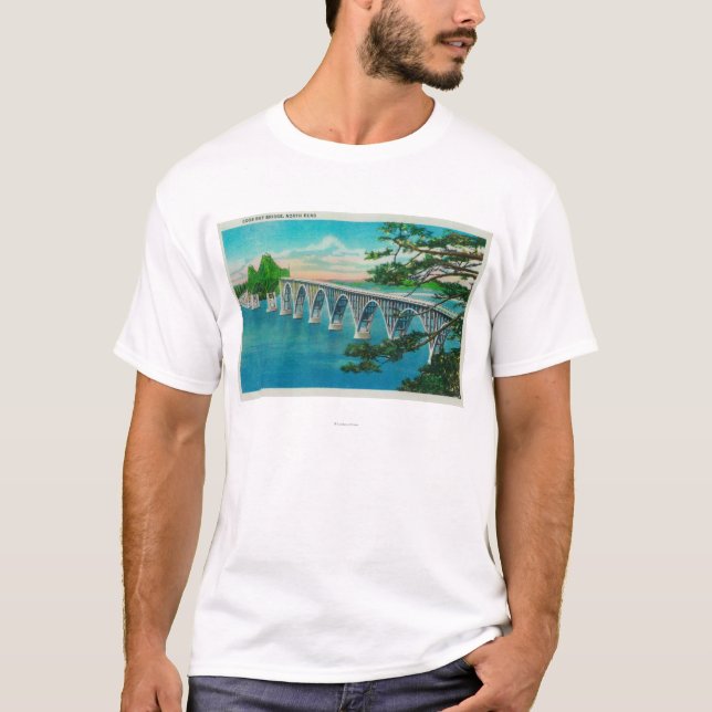 Camiseta Puente de la bahía de los Coos en la curva del (Anverso)