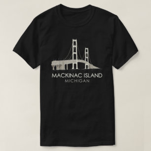 Camiseta Puente de la isla Mackinac Michigan Grandes Lagos 
