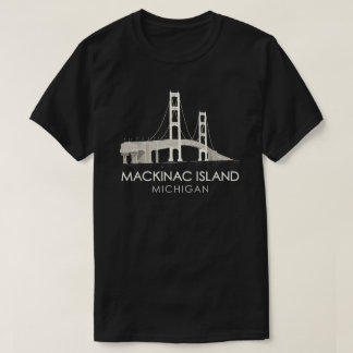 Camiseta Puente de la isla Mackinac Michigan Grandes Lagos 