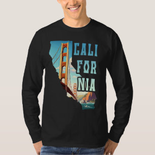 Camiseta Puente de la Puerta de Oro Recuerdo Mapa de San Fr