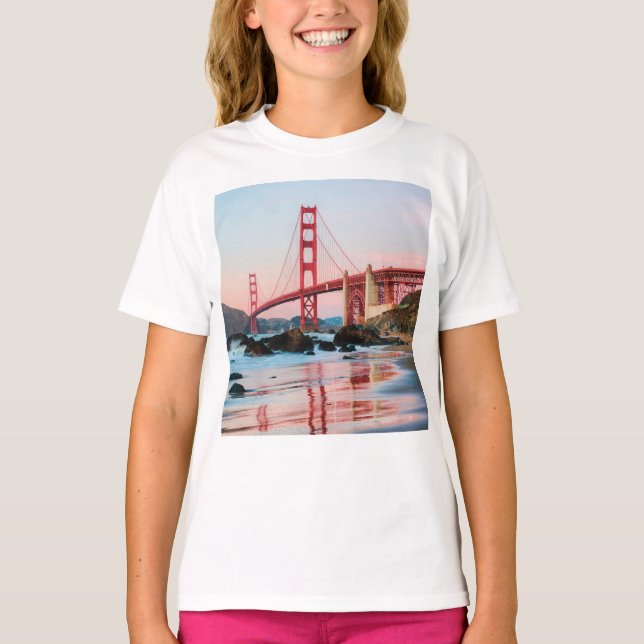 Camiseta Puente de la puerta de oro tira almohada (Anverso)