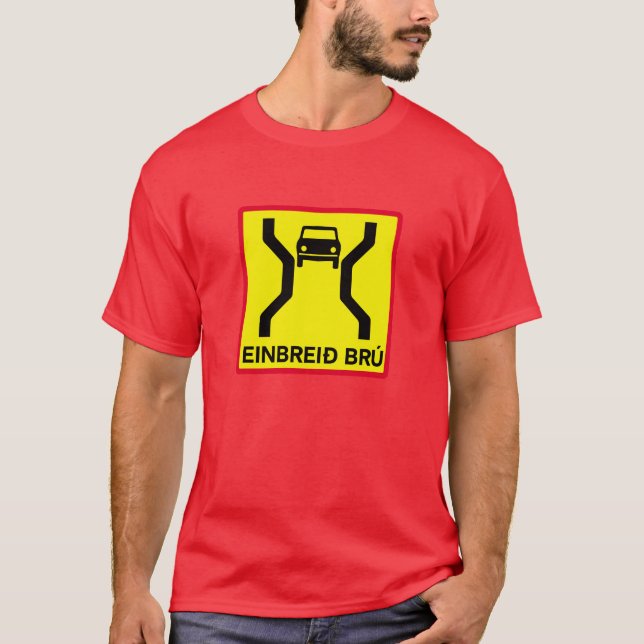 Camiseta Puente de la Solo-Anchura, señal de tráfico, (Anverso)