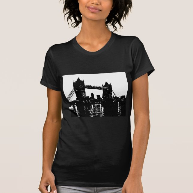 Camiseta Puente de la Torre de Londres de Pop Art (Anverso)
