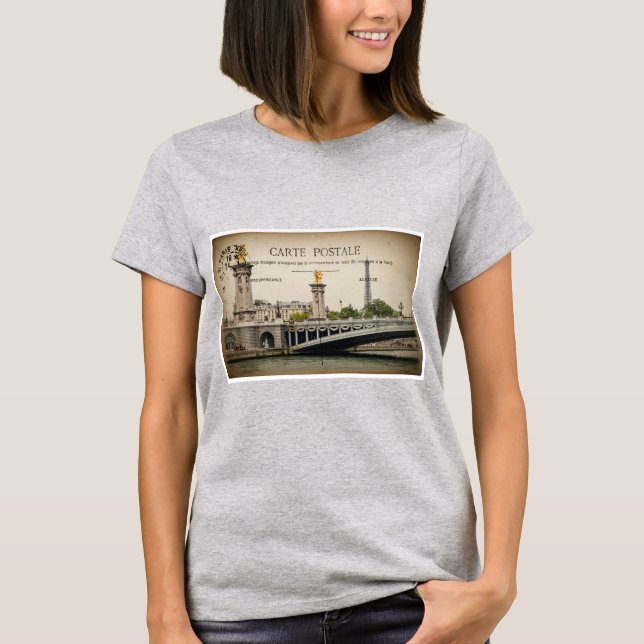Camiseta Puente de la Torre Eiffel, París, Francia (Anverso)