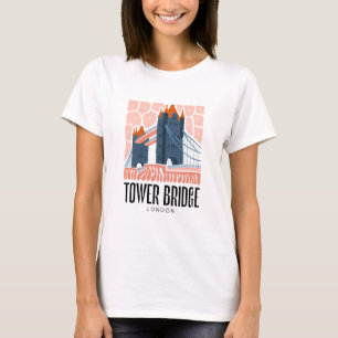 Camiseta Puente de la Torre Londres arte floral abstracto d