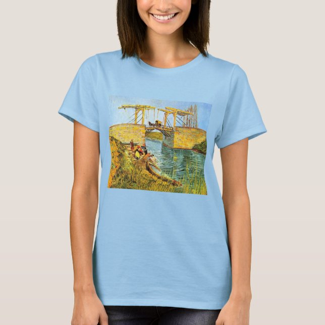 Camiseta Puente de Langlois en Arles por Vincent van Gogh (Anverso)