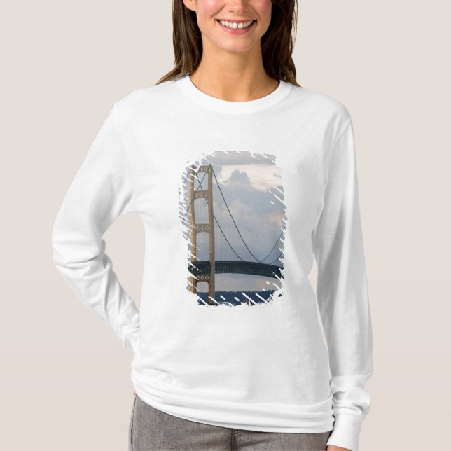 Camiseta Puente de Mackinac, Michigan, EE. UU. (Anverso)
