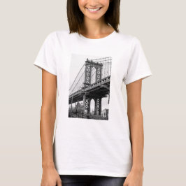 Camiseta Puente de Manhattan en blanco y negro