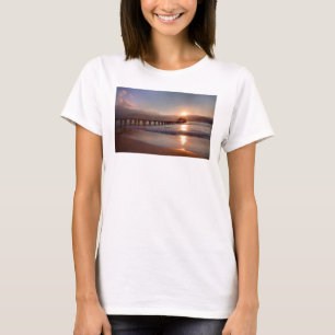 Camiseta Puente de playa al atardecer, Hawaii