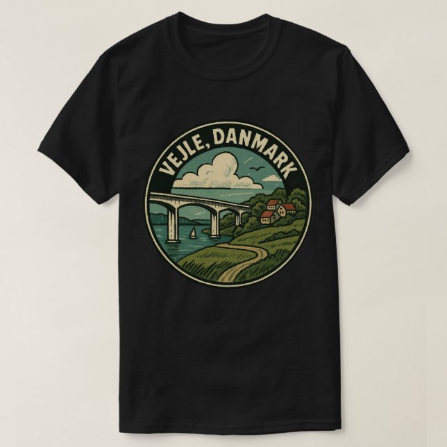 Camiseta Puente de Vejle Dinamarca (Diseño del anverso)