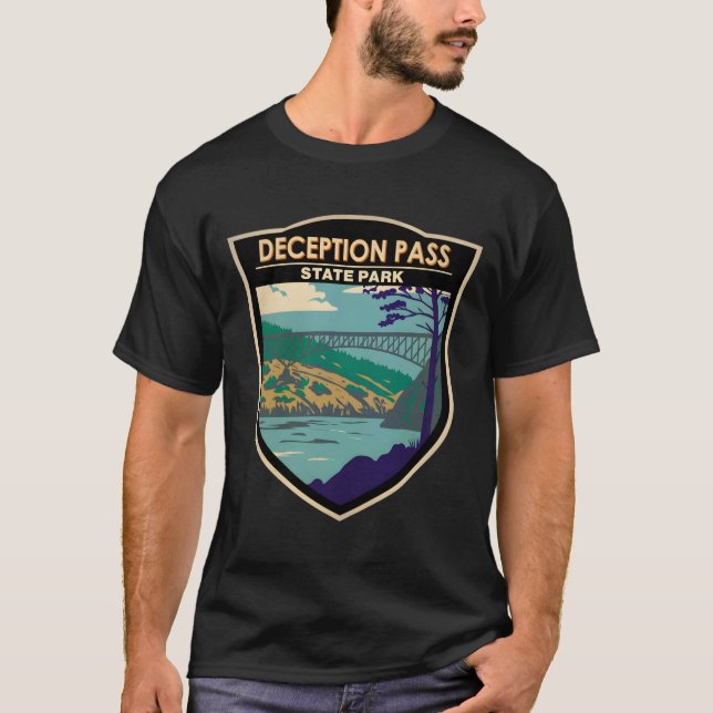 Camiseta Puente Deception Pass State Park Washington (Anverso)