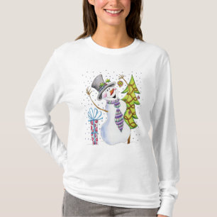 Camiseta Puente del navidad del muñeco de nieve - muñeco