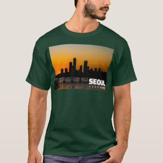 Camiseta Puente del río Seúl Han y puesta de sol de Yeouido