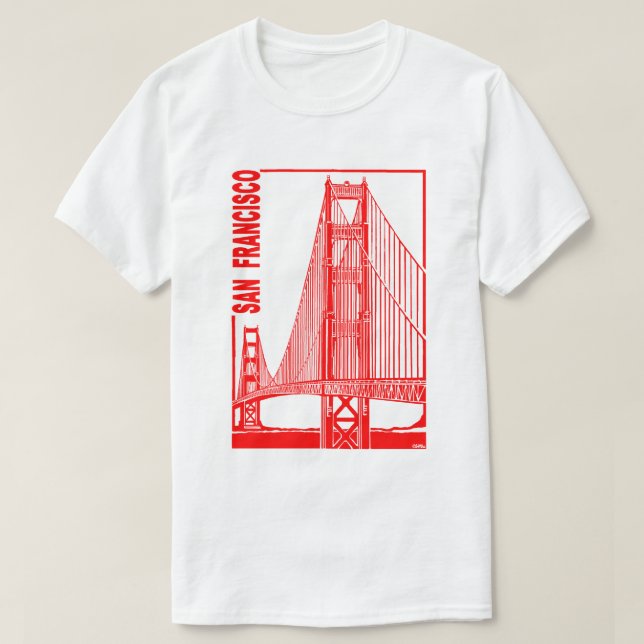 Camiseta Puente Francisco-De oro de la puerta de San (Diseño del anverso)