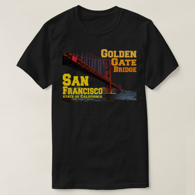 Camiseta Puente Golden Gate de San Francisco (Diseño del anverso)