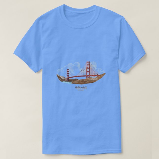 Camiseta Puente Golden Gate de San Francisco (Diseño del anverso)