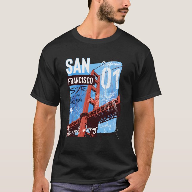Camiseta Puente Golden Gate de San Francisco California (Anverso)