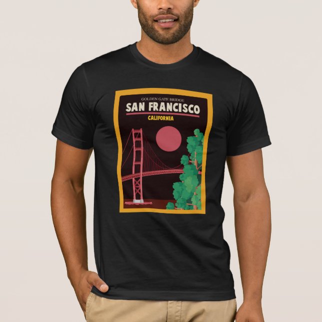Camiseta Puente Golden Gate en la noche (Anverso)