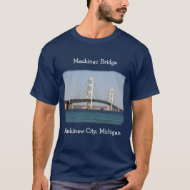 Camiseta Puente Mackinac Camisas de la Ciudad de Mackinaw C