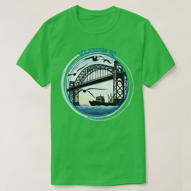 CAMISETA PUENTE MEMORIAL DE TEMOR DE CABO DE WILMINGTON NC (Diseño del anverso)
