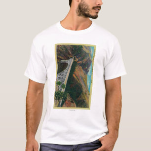 Camiseta Puente pacífico de la carretera sobre el río de