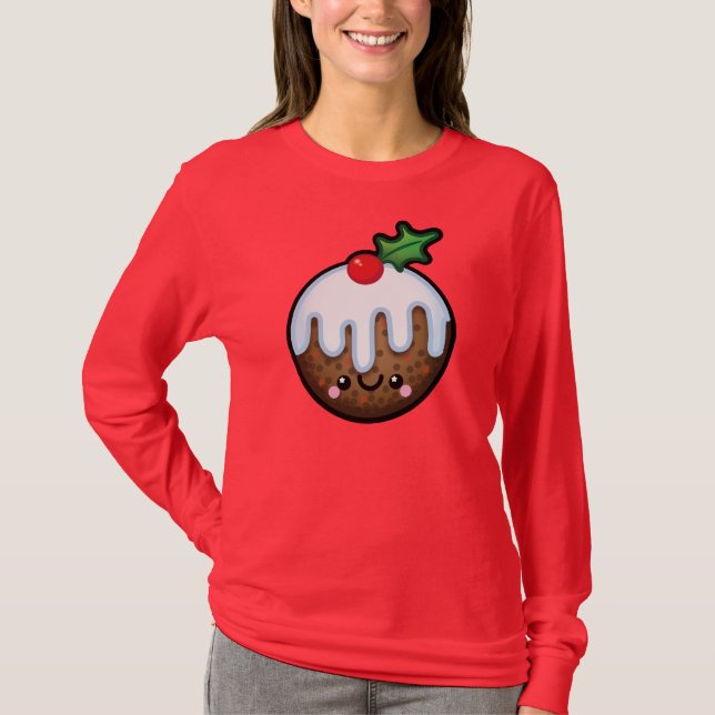 Camiseta Puente para mujer de Kawaii del pudín lindo del (Anverso)