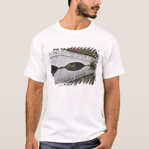 Camiseta Puente reflejado en estanque, Magnolia