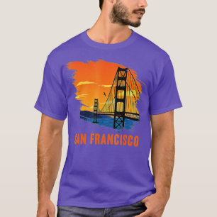 Camiseta Puente Retro Golden Gate de San Francisco de Calif