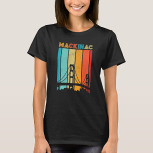 Camiseta Puente Retro Mackinac Vintage Isla de Mackinaw