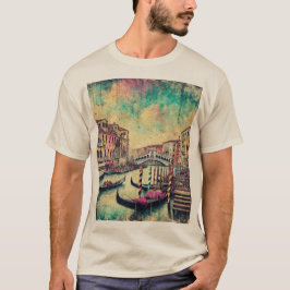 Camiseta Puente Rialto de Venecia y góndolas
