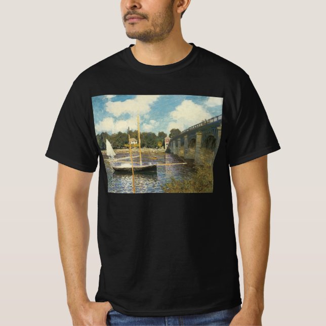 Camiseta Puente vial de Argenteuil por Claude Monet (Anverso)