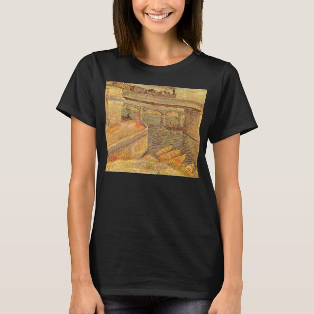 Camiseta Puentes de Vincent van Gogh a través del Asnieres  (Anverso)