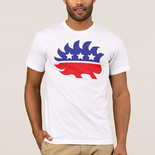 Camiseta puerco espín libertario (Anverso)