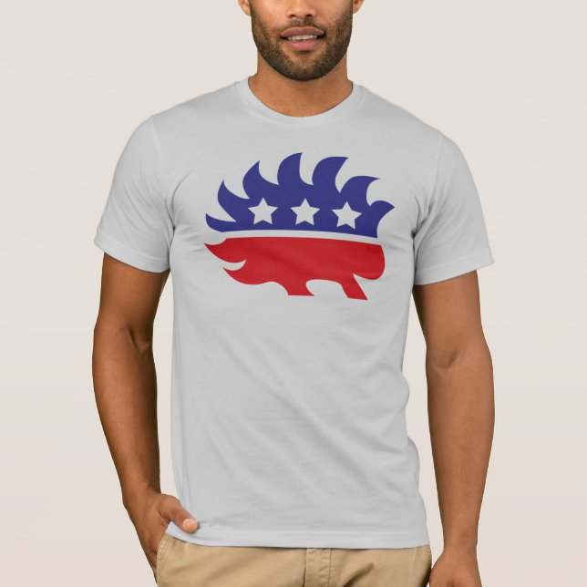 Camiseta puerco espín libertario (Anverso)