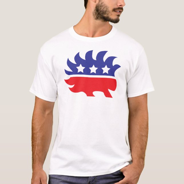 Camiseta puerco espín libertario (Anverso)