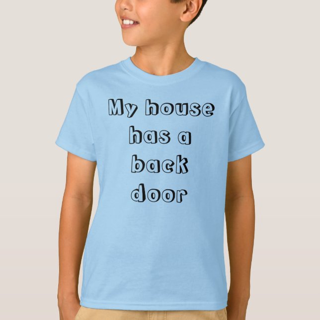 Camiseta Puerta de atrás, puerta principal (Anverso)