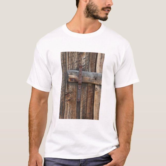 Camiseta Puerta de madera primer plano, California (Anverso)