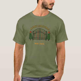 Camiseta Puerta de Navidad con Candelabros Nombre Personali
