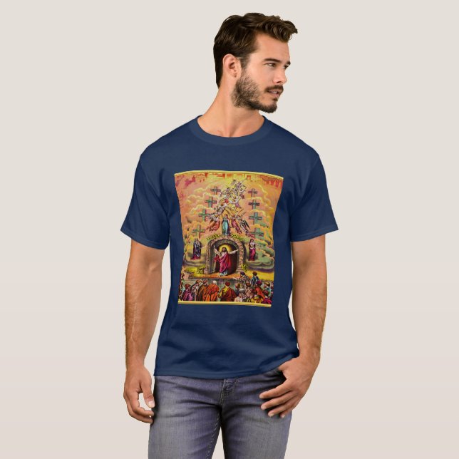 Camiseta Puerta del cielo con una textura de Relieve metali (Anverso completo)