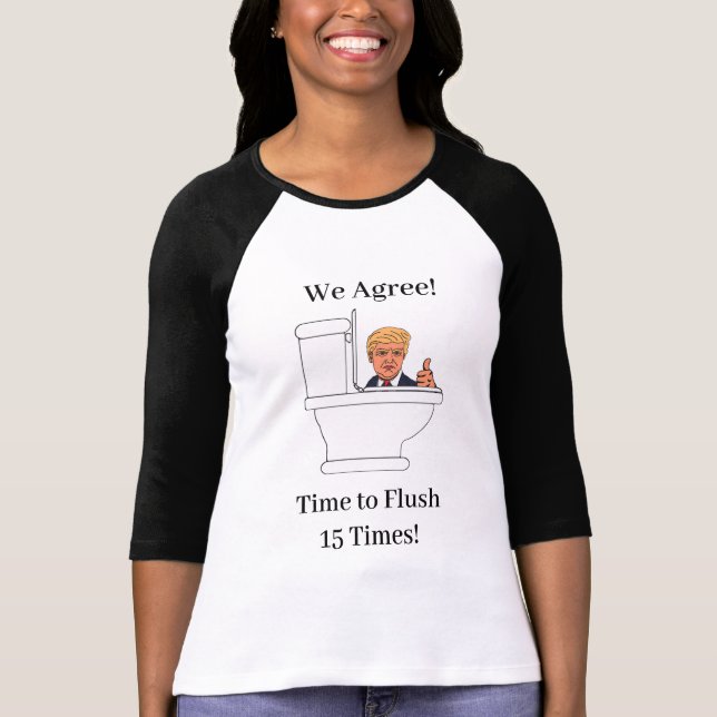 Camiseta Puerta del inodoro, inodoro Trump curioso (Anverso)