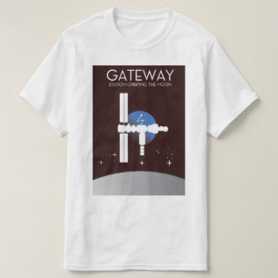 Camiseta Puerta - Estación orbitando la luna
