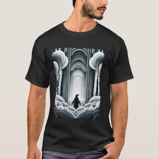 Camiseta Puerta Nostálgica Art Déco de Arcos de Pingüino Gr