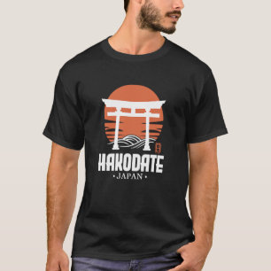 Camiseta Puerta Torii Retro Hakodate Japón Kanji Souvenir J
