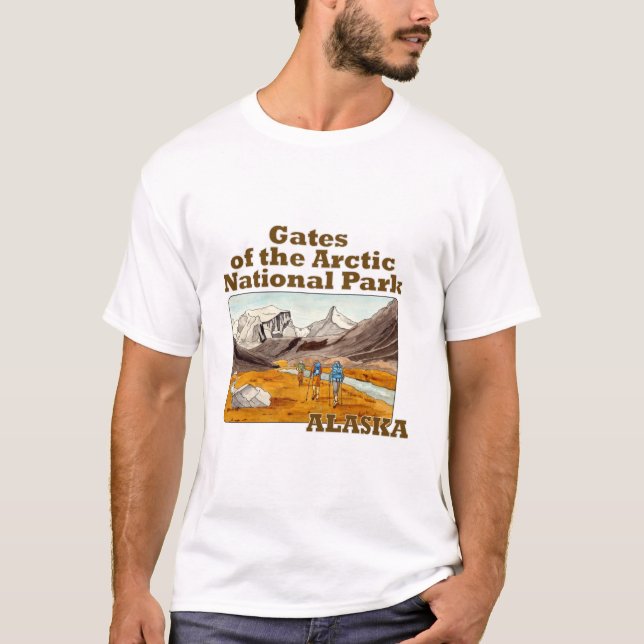 Camiseta Puertas del Parque Nacional Ártico, Alaska (Anverso)