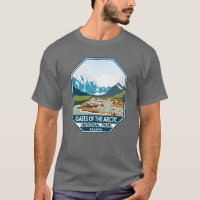 Puertas del Parque Nacional Ártico Emblema Retro