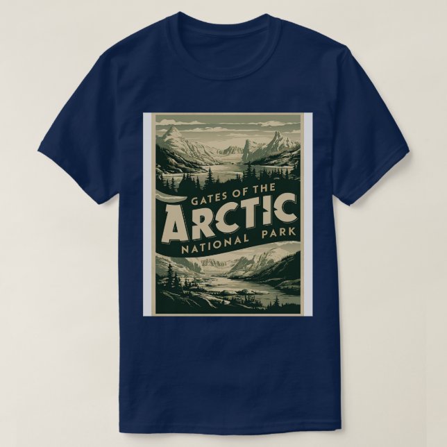 Camiseta Puertas Del Parque Nacional Ártico Vintage TShirt (Diseño del anverso)